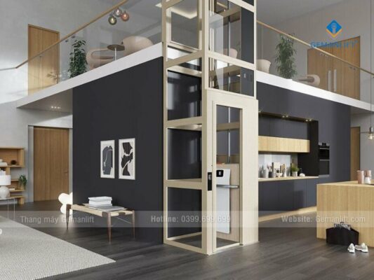 bố trí thang máy ở một góc riêng biệt