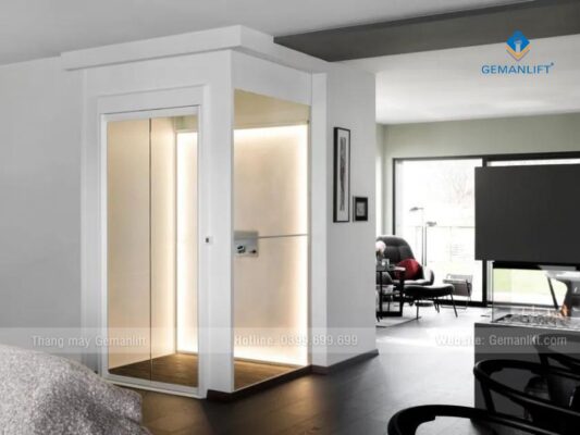 lắp đặt thang máy biệt thự hiện đại gemanlift