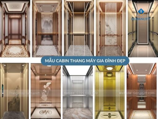 mẫu cabin thang máy gia đình đẹp gemanlift